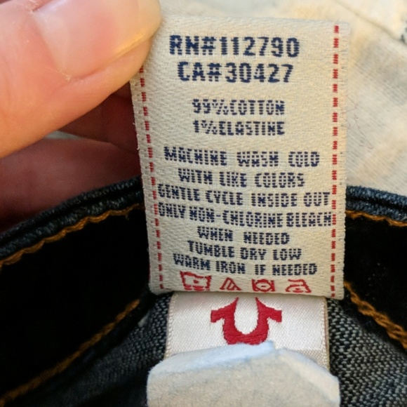 True Religion Joey Silver Foil Flare jeans, sz 27 - Picture 8 of 8